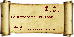 Paulcsenetz Dalibor névjegykártya